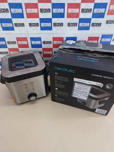 Freidora Eléctrica Cecotec CleanFry Infinity 1500 – 1,5 L, 900W, Filtro OilCleaner, Cubeta Antiadherente